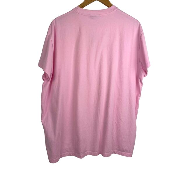 Lazy Oaf Pink T Shirt Bunny Embroidered Esther Bunny with Rose - Picture 2 of 8